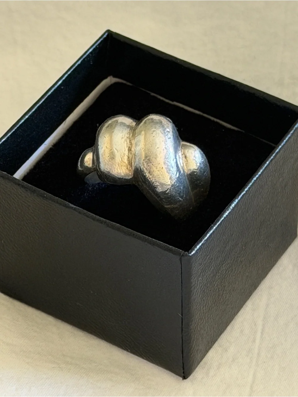 Vintage Mexican Sterling Silver Modernist Sculptural Ring | Size 7 | 18g